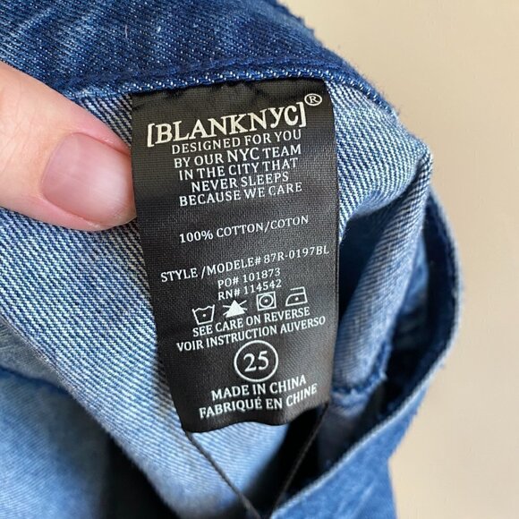 Blank NYC Asymmetrical Keltie Denim Mini Skirt NWT - Picture 9 of 10